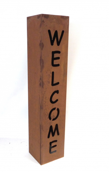 Edelrost Säule Welcome comic