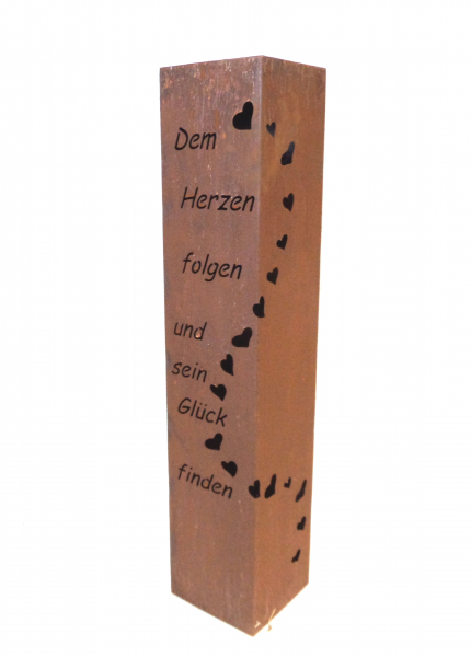 Edelrost Säule dem Herzen folgen...